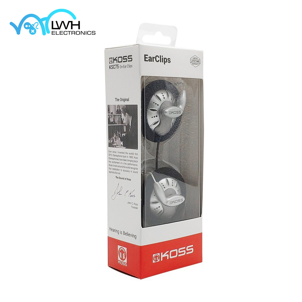 Koss KSC75 Portable Stereophone On Ear Clip Headphones